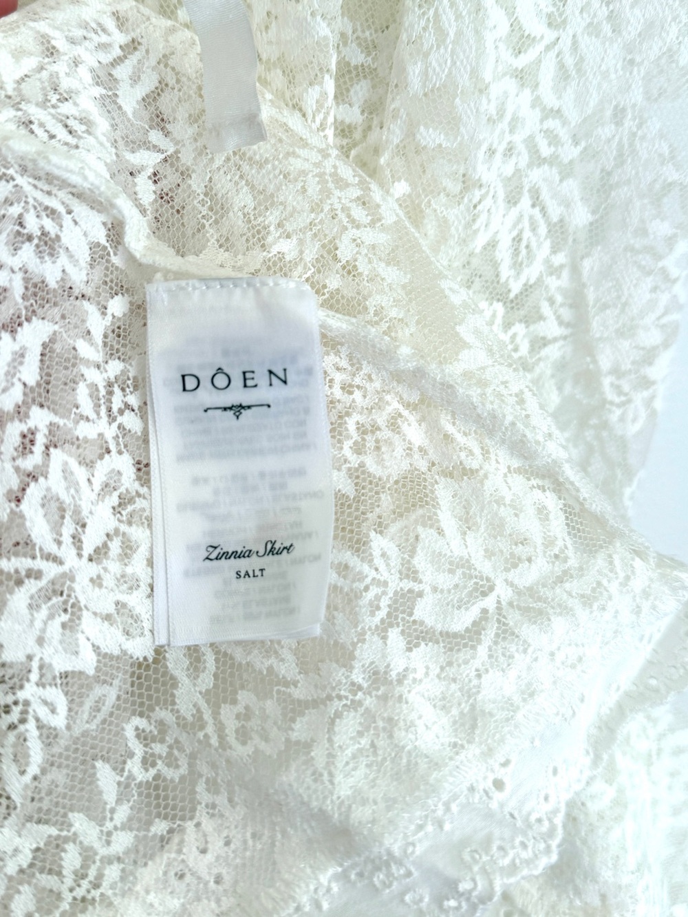 NWOT Doen ZINNIA SKIRT IN SALT - Picture 9 of 9